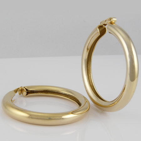 big gold hoops. Finest Gold Tone Hoop Clip On