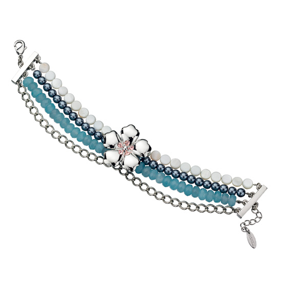 Fiorelli Aqua Blue Floral Bracelet
