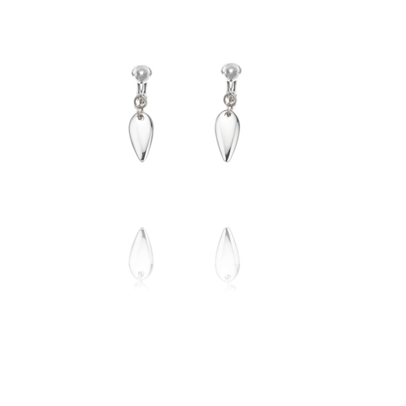 Basics Sterling Silver Classic Drop Clip On Earrings