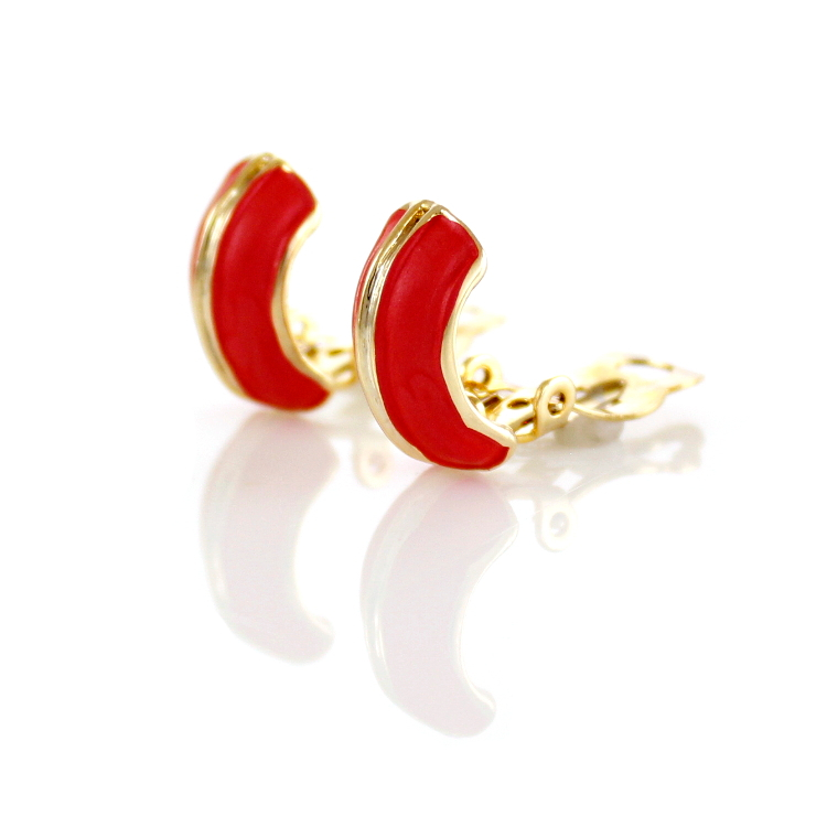 Rodney Holman Band Clip On Earrings - Red