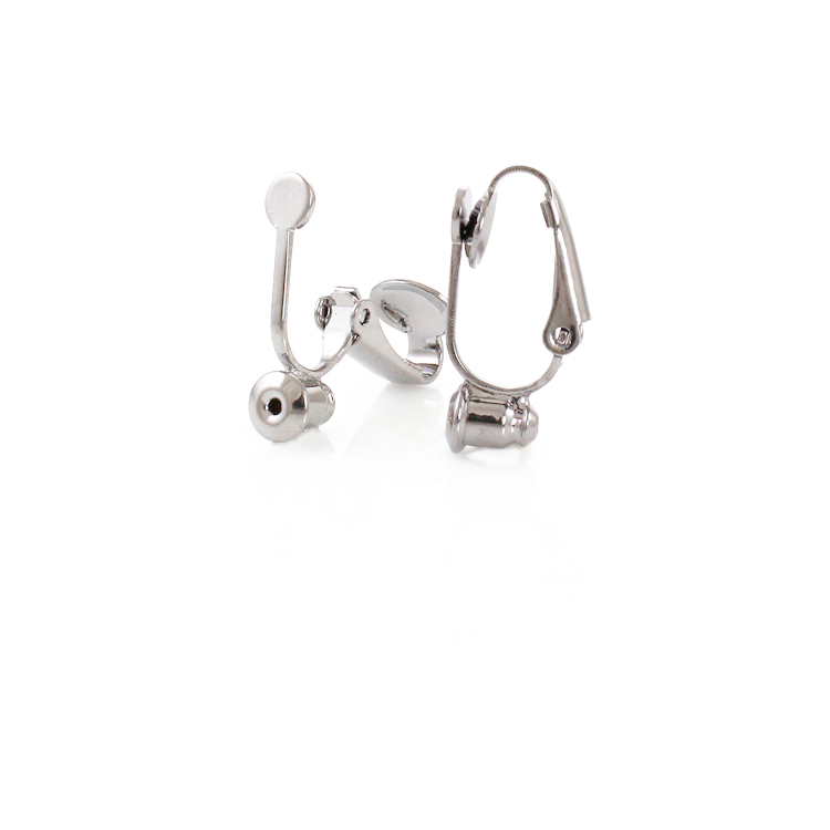 No Bend Earring Converters - Silver (Rhodium) 1 Pair