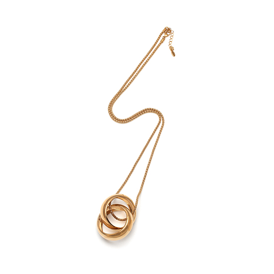 Fiorelli Entwinned Gold Lover's Rings Necklace