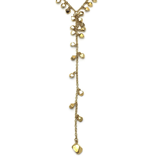 Fiorelli Organic Gold Metal Bead Necklace
