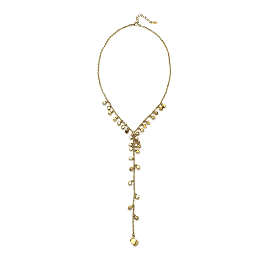 Fiorelli Organic Gold Metal Bead Necklace