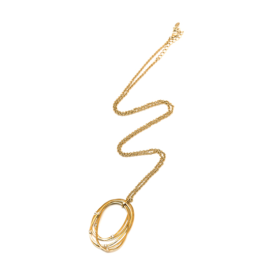 Fiorelli Multi Oval Crystal Necklace - Gold