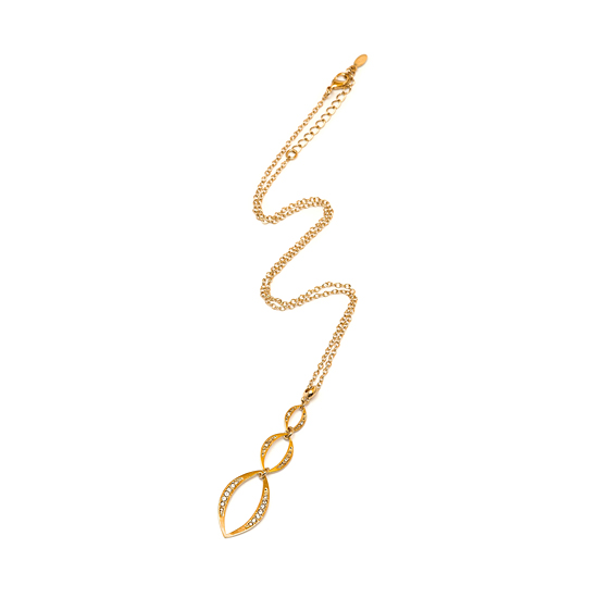 Fiorelli Gold and Crystal Oval Necklace